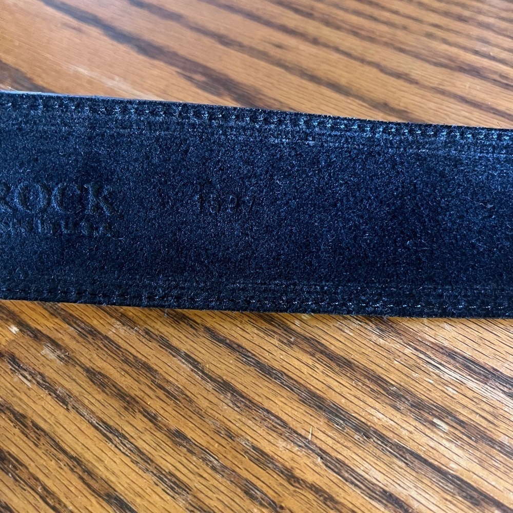 LEATHEROCK Woman's Black Gold-Silver Oval Toggle Belt Sz 34 - Picture 10 of 13